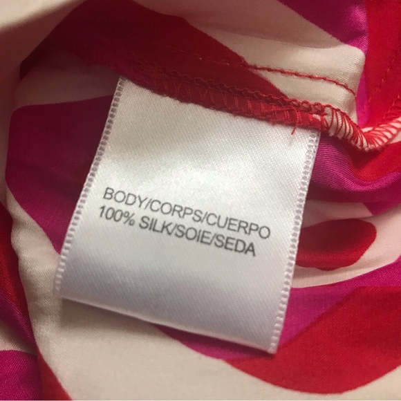 Citrine Geometrical Print Silk Dress - Picture 8 of 8